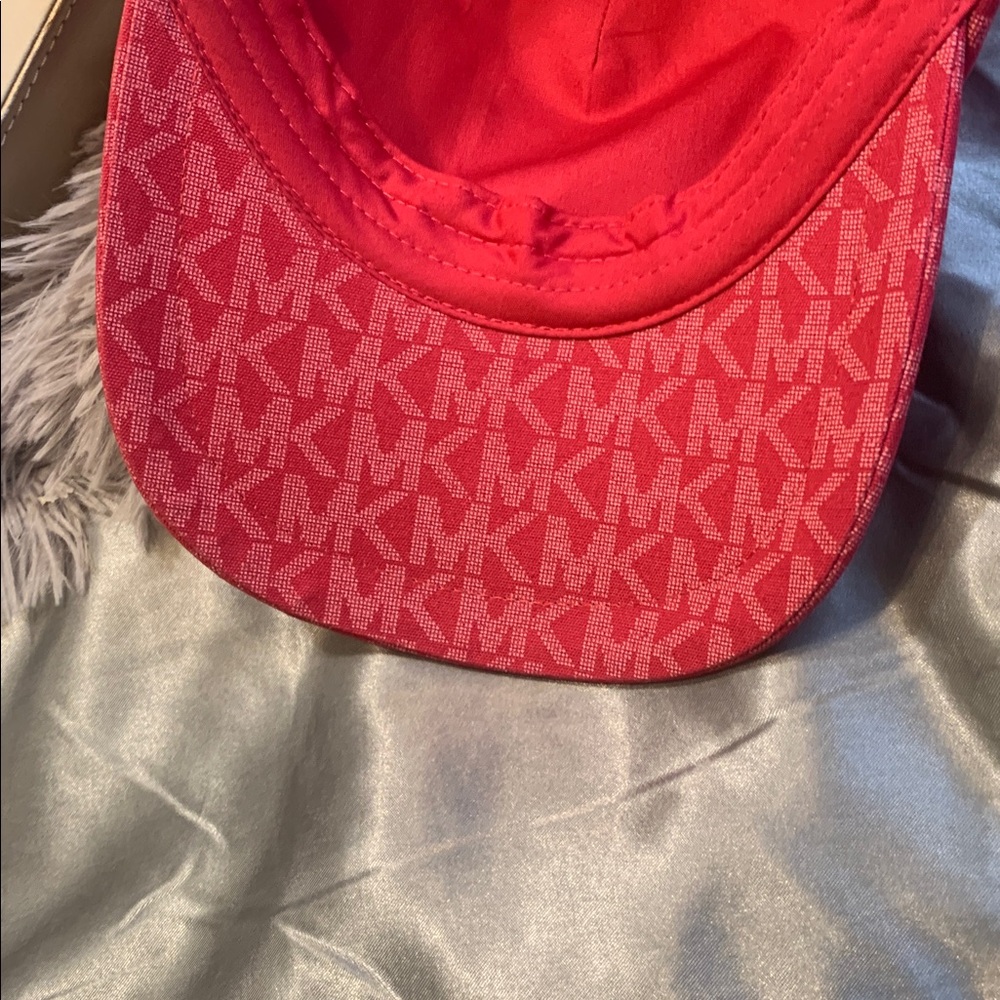 🌹Michael Kors  • NWOT Coral Pink MK Logo Baseball Cap - Picture 8 of 10